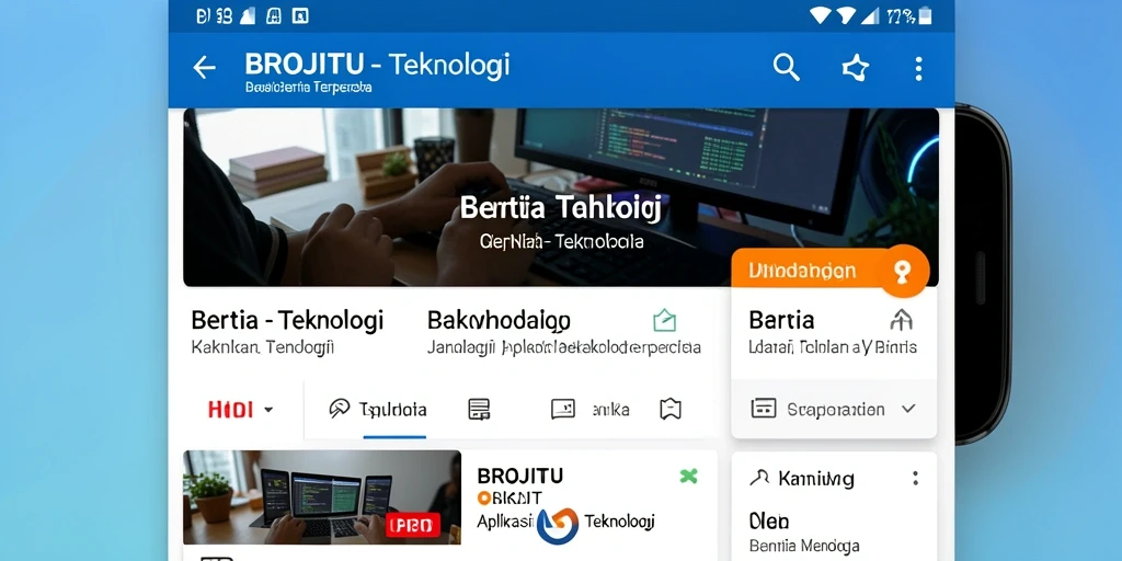 Tampilan antarmuka modern dan fungsional dari aplikasi BROJITU.
