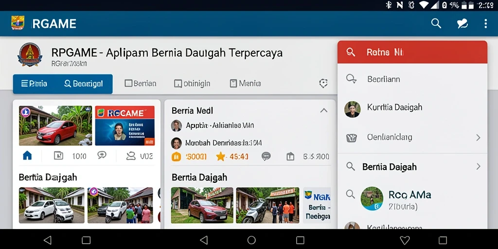 Tampilan antarmuka RPGAME yang modern dan informatif.